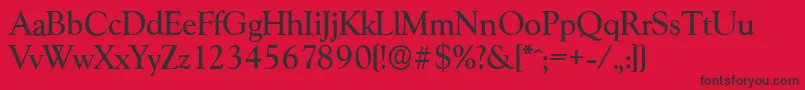 GoudyserialMediumRegular Font – Black Fonts on Red Background