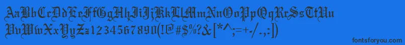 OldeEnglishRegular-fontti – mustat fontit sinisellä taustalla