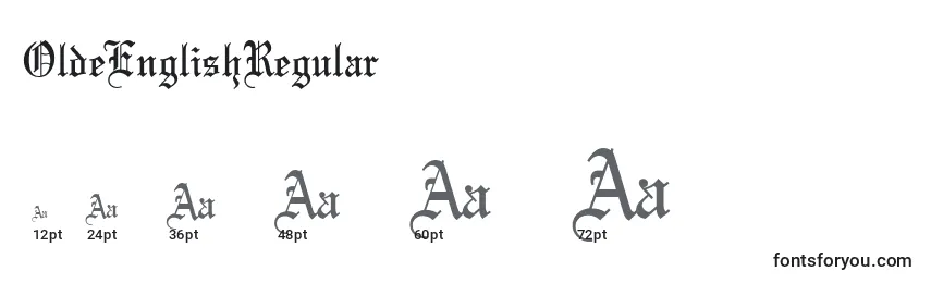 Größen der Schriftart OldeEnglishRegular