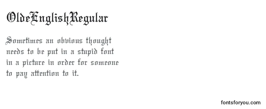 Review of the OldeEnglishRegular Font