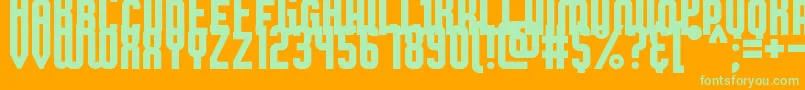 BroadsheetBubble Font – Green Fonts on Orange Background