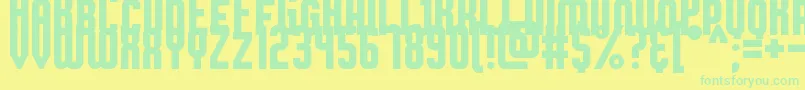 BroadsheetBubble Font – Green Fonts on Yellow Background