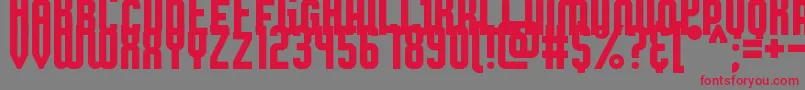 BroadsheetBubble Font – Red Fonts on Gray Background