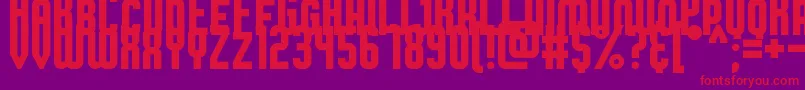 BroadsheetBubble Font – Red Fonts on Purple Background