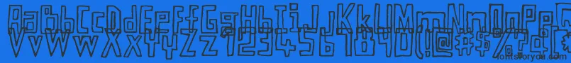 フォントMyEyesAreTwice – 黒い文字の青い背景
