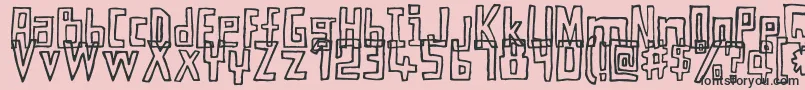 MyEyesAreTwice-Schriftart – Schwarze Schriften auf rosa Hintergrund