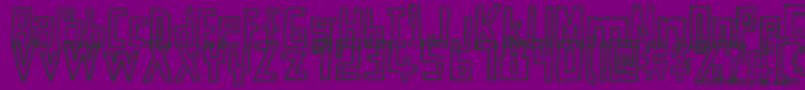 フォントMyEyesAreTwice – 紫の背景に黒い文字