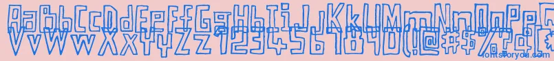 Шрифт MyEyesAreTwice – синие шрифты на розовом фоне