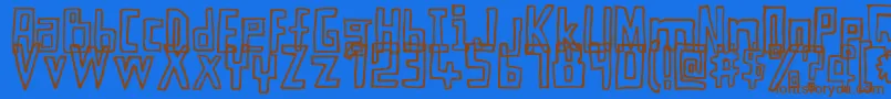 MyEyesAreTwice-fontti – ruskeat fontit sinisellä taustalla