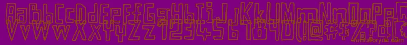 フォントMyEyesAreTwice – 紫色の背景に茶色のフォント