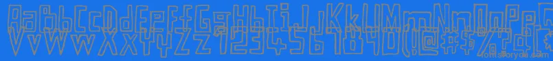 MyEyesAreTwice-Schriftart – Graue Schriften auf blauem Hintergrund