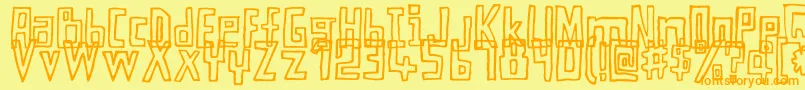 MyEyesAreTwice-fontti – oranssit fontit keltaisella taustalla