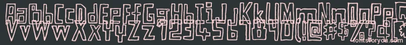MyEyesAreTwice Font – Pink Fonts on Black Background