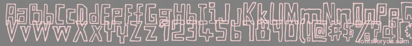 フォントMyEyesAreTwice – 灰色の背景にピンクのフォント
