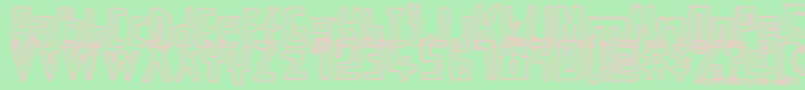 MyEyesAreTwice-fontti – vaaleanpunaiset fontit vihreällä taustalla