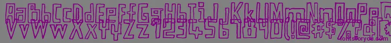 MyEyesAreTwice-Schriftart – Violette Schriften auf grauem Hintergrund