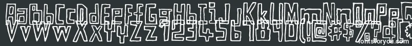 フォントMyEyesAreTwice – 黒い背景に白い文字