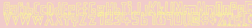 Шрифт MyEyesAreTwice – жёлтые шрифты на розовом фоне