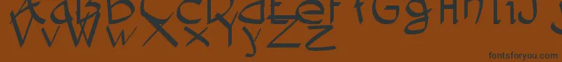 Demoniatibu Font – Black Fonts on Brown Background