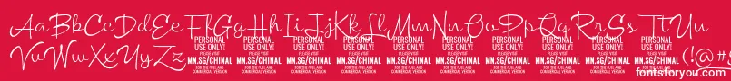 ChinallightPersonalUse Font – White Fonts on Red Background