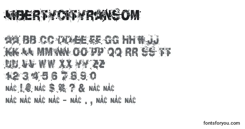 LibertyCityRansom Font – alphabet, numbers, special characters