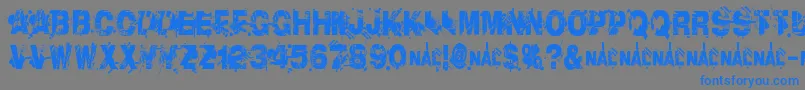 LibertyCityRansom Font – Blue Fonts on Gray Background