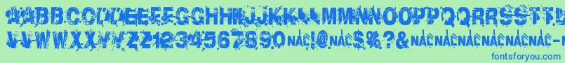 LibertyCityRansom Font – Blue Fonts on Green Background