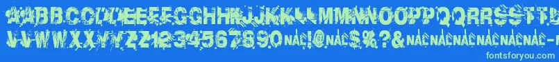 More about LibertyCityRansom Font LibertyCityRansom Font – Green Fonts on Blue Background