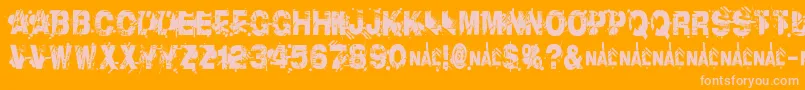 Подробнее о шрифте LibertyCityRansom Шрифт LibertyCityRansom – розовые шрифты на оранжевом фоне