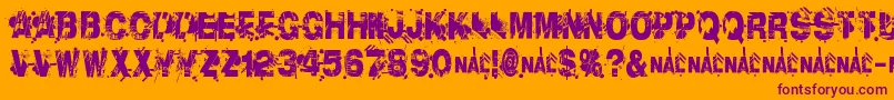 LibertyCityRansom Font – Purple Fonts on Orange Background