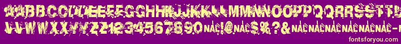 LibertyCityRansom Font – Yellow Fonts on Purple Background