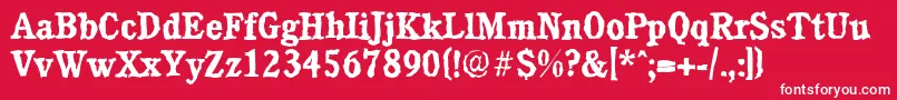 CalgaryrandomBold Font – White Fonts on Red Background