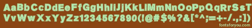 SingerMears Font – Green Fonts on Brown Background