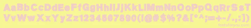 SingerMears Font – Pink Fonts on Yellow Background