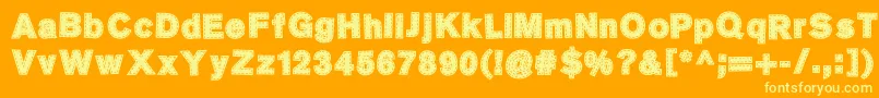 SingerMears Font – Yellow Fonts on Orange Background