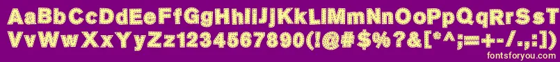 SingerMears Font – Yellow Fonts on Purple Background