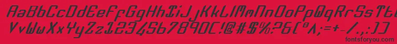 Zeev2i Font – Black Fonts on Red Background