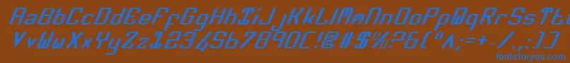 Zeev2i Font – Blue Fonts on Brown Background