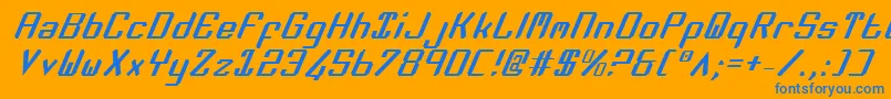 Zeev2i Font – Blue Fonts on Orange Background