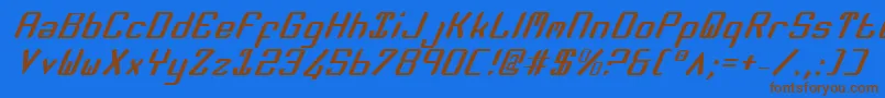 Zeev2i Font – Brown Fonts on Blue Background