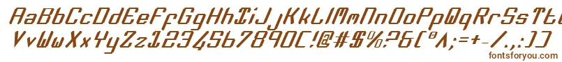 フォントZeev2i – 白い背景に茶色のフォント