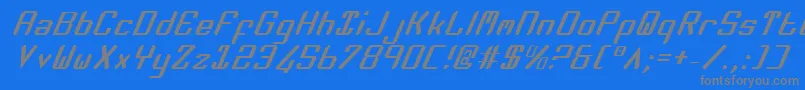 Zeev2i Font – Gray Fonts on Blue Background
