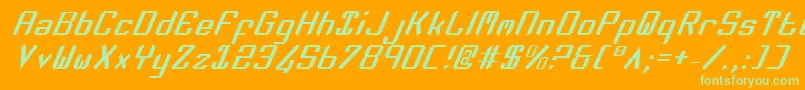 Zeev2i Font – Green Fonts on Orange Background