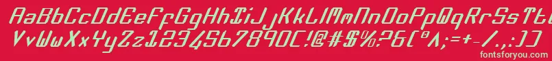 Zeev2i Font – Green Fonts on Red Background