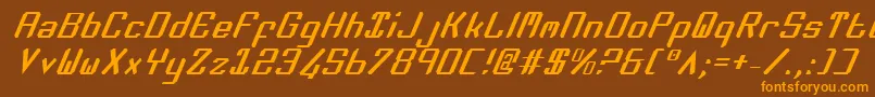 Zeev2i Font – Orange Fonts on Brown Background