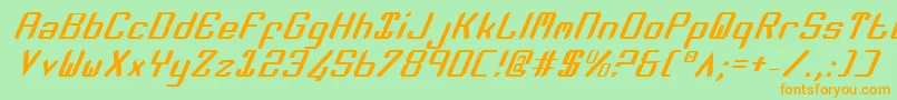 Zeev2i Font – Orange Fonts on Green Background