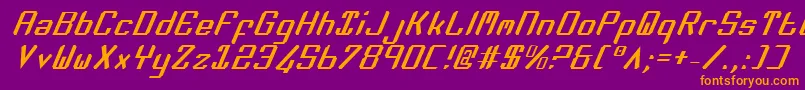 Zeev2i Font – Orange Fonts on Purple Background