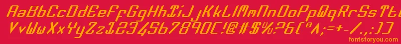 Zeev2i Font – Orange Fonts on Red Background