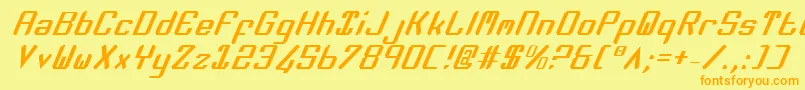 Zeev2i Font – Orange Fonts on Yellow Background