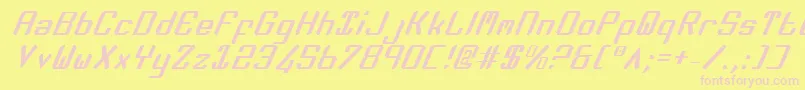Zeev2i Font – Pink Fonts on Yellow Background